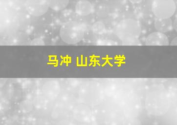 马冲 山东大学